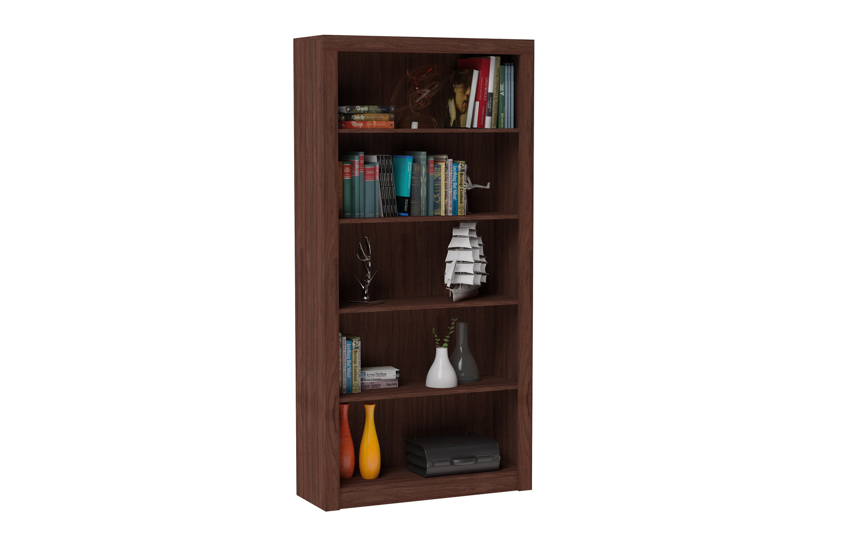 Olinda Bookcase 1.0 in Nut Brown - Ornate Home