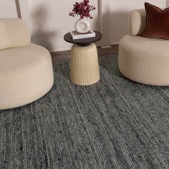 Olisa Charcoal Wool Area Rug - Ornate Home