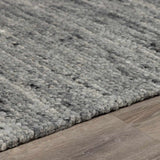 Olisa Charcoal Wool Area Rug - Ornate Home