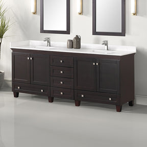 Oliva White/Espresso Vanity Set - Ornate Home