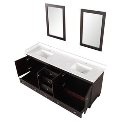 Oliva White/Espresso Vanity Set - Ornate Home