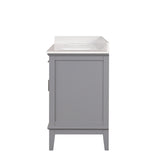 Oliva White/Gray Vanity Set - Ornate Home