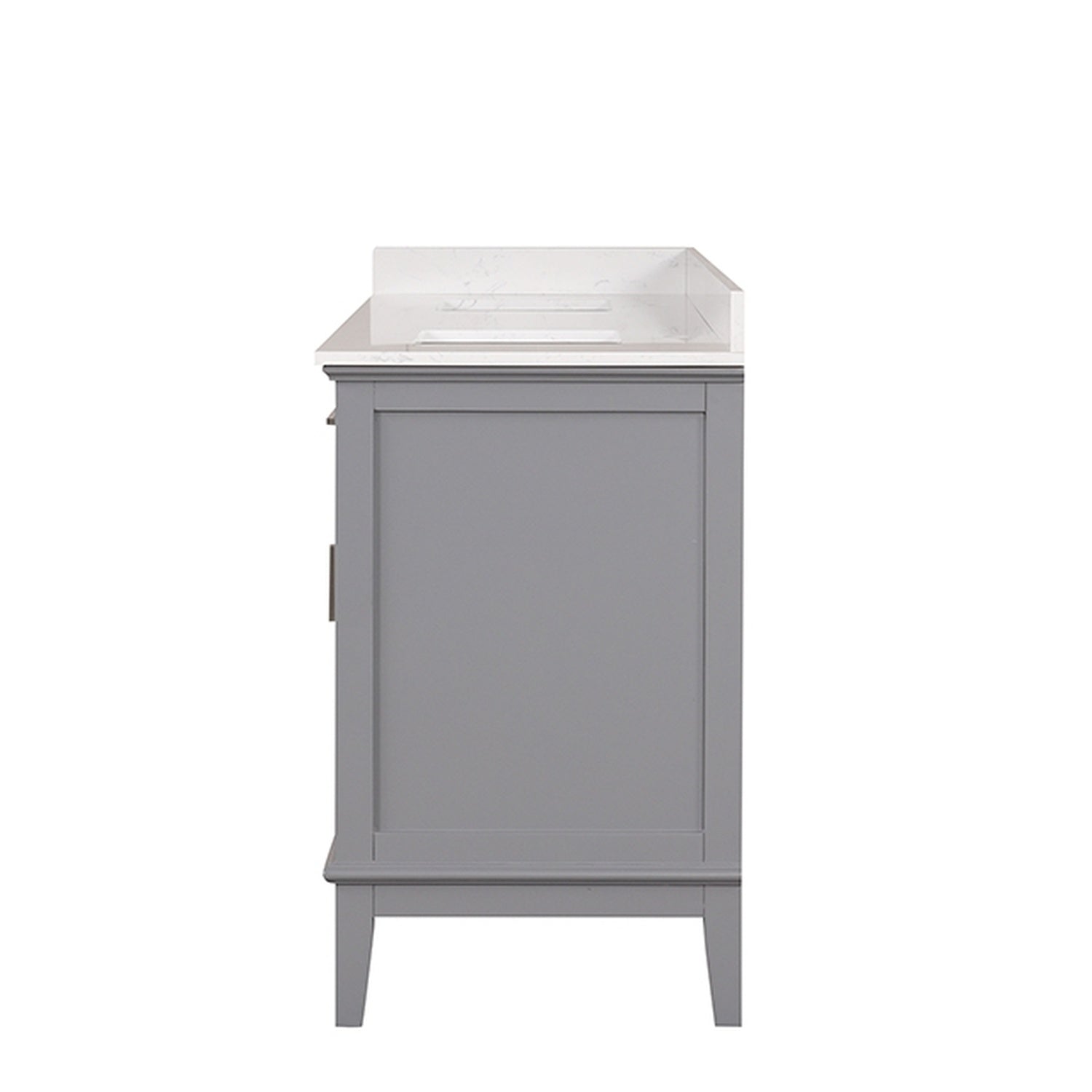 Oliva White/Gray Vanity Set - Ornate Home