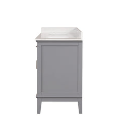 Oliva White/Gray Vanity Set - Ornate Home