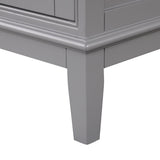 Oliva White/Gray Vanity Set - Ornate Home