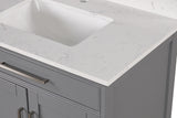 Oliva White/Gray Vanity Set - Ornate Home