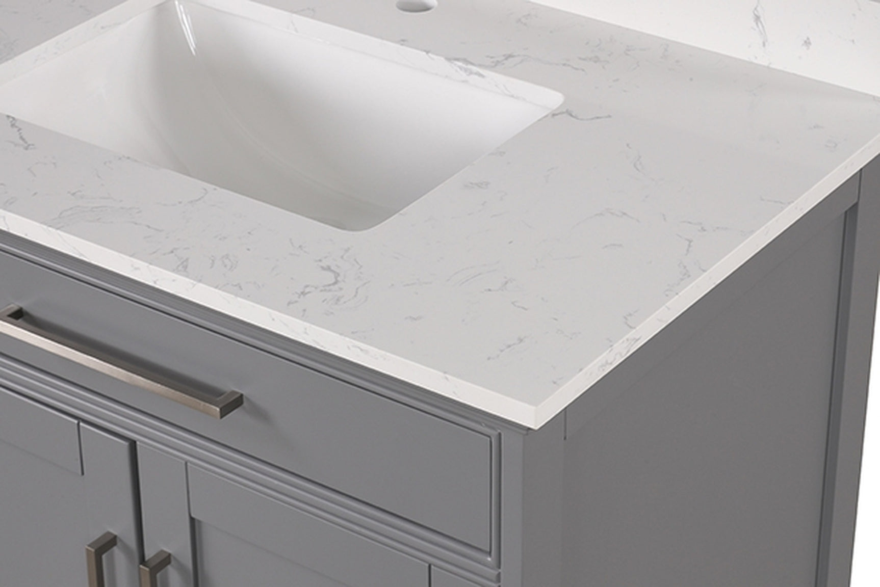 Oliva White/Gray Vanity Set - Ornate Home