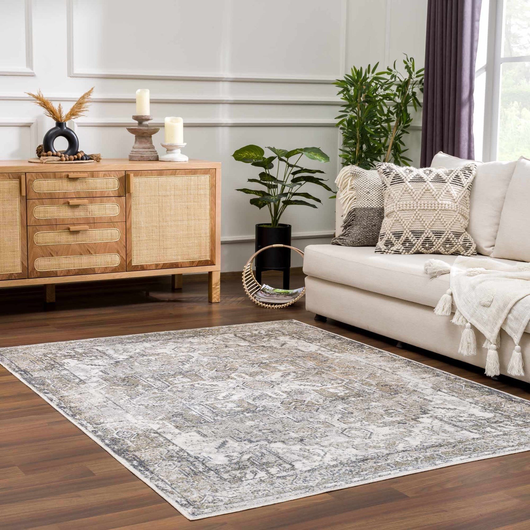 Olive Hera Washable Area Rug - Ornate Home