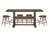 Oliver Brown 5-Piece Counter Height Dining Table Set - Ornate Home