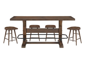 Oliver Brown 5-Piece Counter Height Dining Table Set - Ornate Home