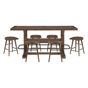 Oliver Brown 7pc Dining Set - Ornate Home
