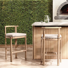 Oliver Brown Outdoor Armless Barstool - Ornate Home