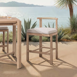 Oliver Brown Outdoor Armless Counter Stool - Ornate Home