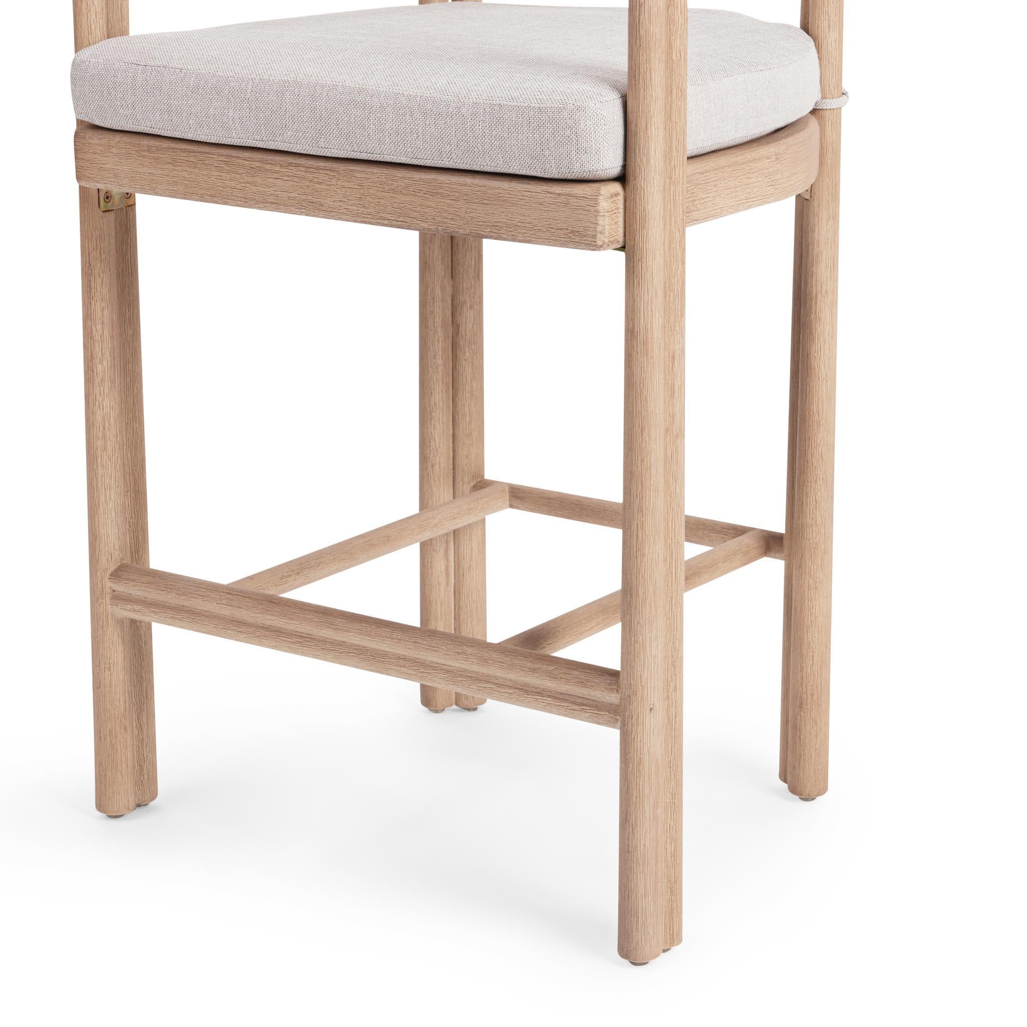 Classic Home Oliver Outdoor Counter Stool - Thumbnail 4
