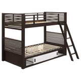 Oliver Java Twin/Twin Bunk Bed - Ornate Home