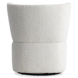 Oliver White/Cream Fabric Swivel Chair - Ornate Home