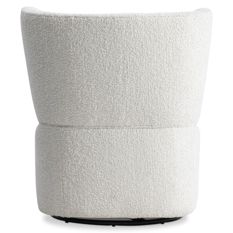 Oliver White/Cream Fabric Swivel Chair - Ornate Home