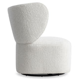 Oliver White/Cream Fabric Swivel Chair - Ornate Home