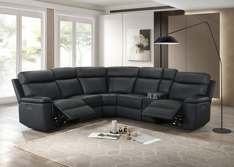 Oliverus Black Power Sectional - Ornate Home