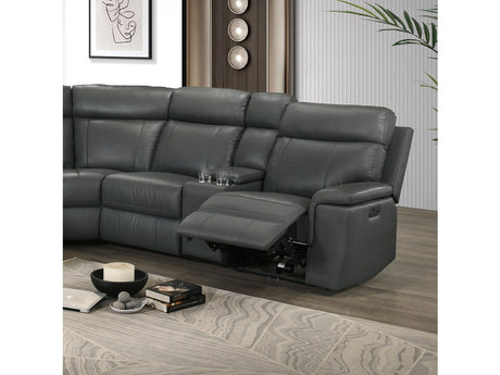 Oliverus Dark Gray Power Sectional - Ornate Home