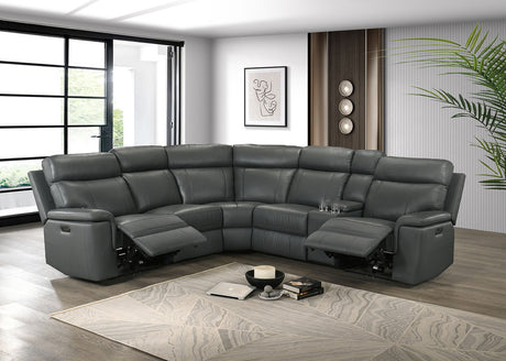 Oliverus Dark Gray Power Sectional - Ornate Home