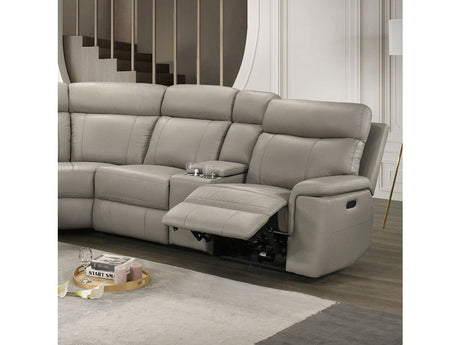 Oliverus Taupe Power Sectional - Ornate Home
