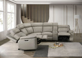 Oliverus Taupe Power Sectional - Ornate Home