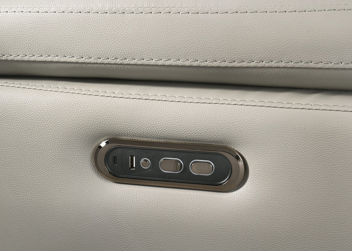 Oliverus Taupe Power Sectional - Ornate Home