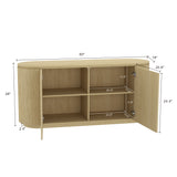 Olivia 60" Sideboard in Natural Oak - Ornate Home