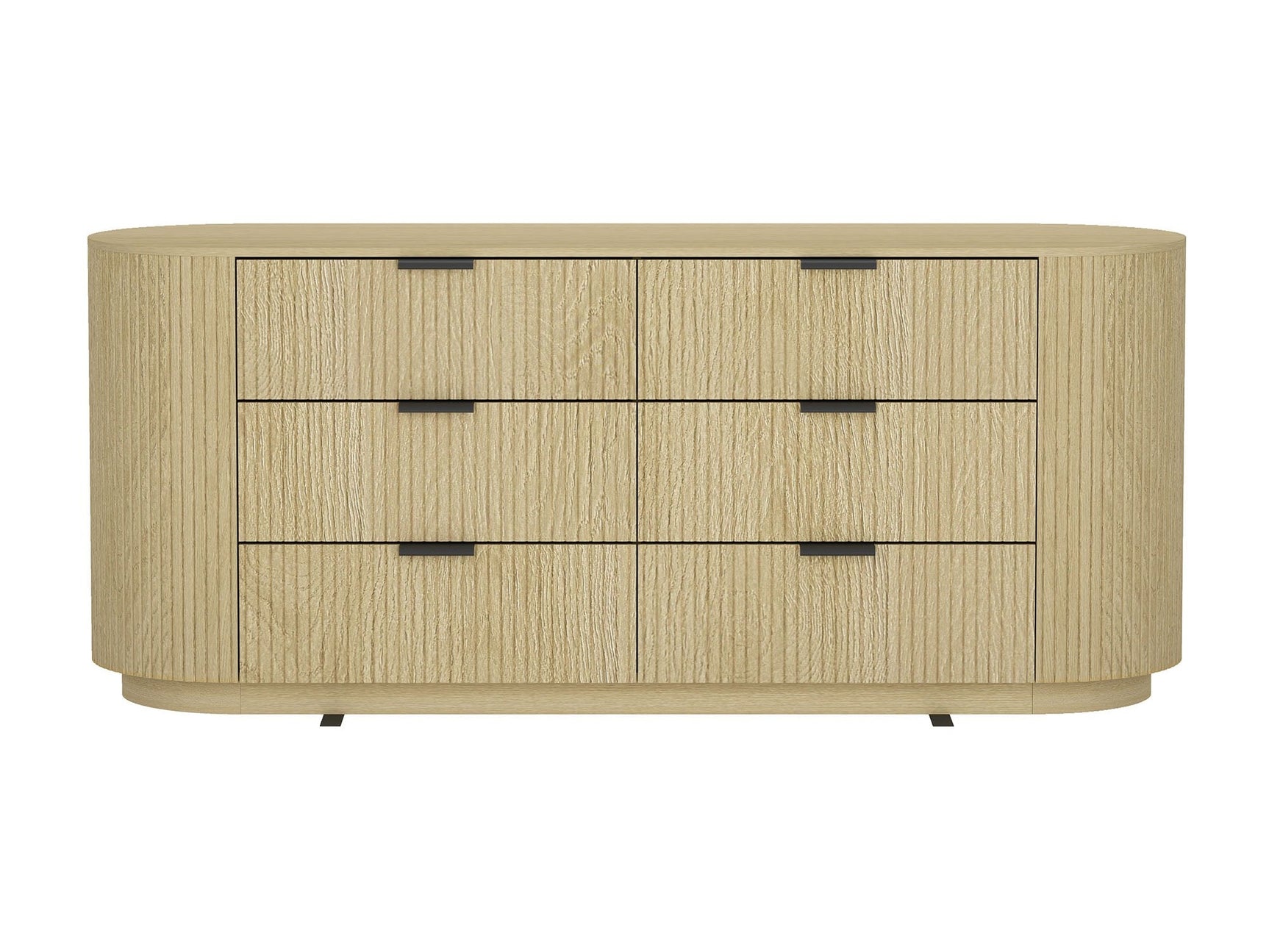 Olivia 71.3" Double Dresser in Natural Oak and Black - Ornate Home