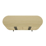 Olivia 71.3" Double Dresser in Natural Oak and Black - Ornate Home