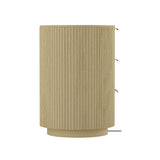 Olivia 71.3" Double Dresser in Natural Oak and Gold - Ornate Home