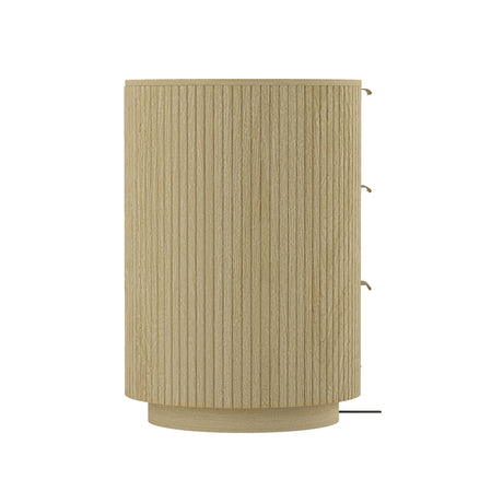 Olivia 71.3" Double Dresser in Natural Oak and Gold - Ornate Home