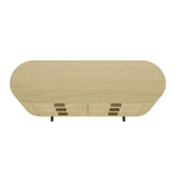 Olivia 71.3" Double Dresser in Natural Oak and Gold - Ornate Home