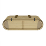 Olivia 71.3" Double Dresser in Natural Oak and Gold - Ornate Home