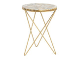 Olivia Gold/Tan Accent Table - Ornate Home