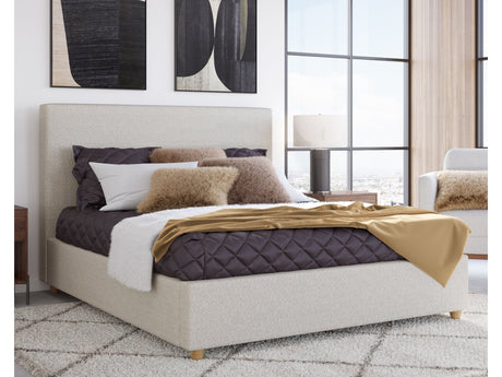 Olivia Ivory California King Upholstered Platform Bed - Ornate Home