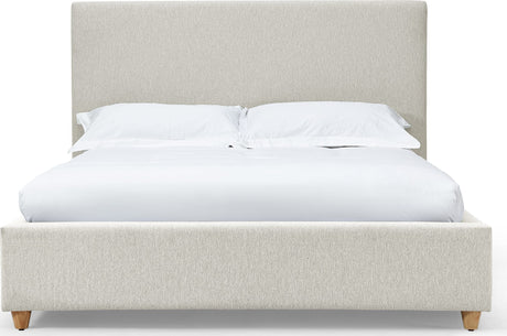 Olivia Ivory Full Upholstered Platform Bed - Ornate Home