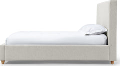 Olivia Ivory Full Upholstered Platform Bed - Ornate Home