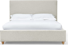 Olivia Ivory King Upholstered Platform Bed - Ornate Home