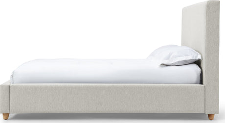 Olivia Ivory King Upholstered Platform Bed - Ornate Home