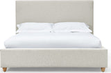Olivia Ivory Queen Upholstered Platform Bed - Ornate Home