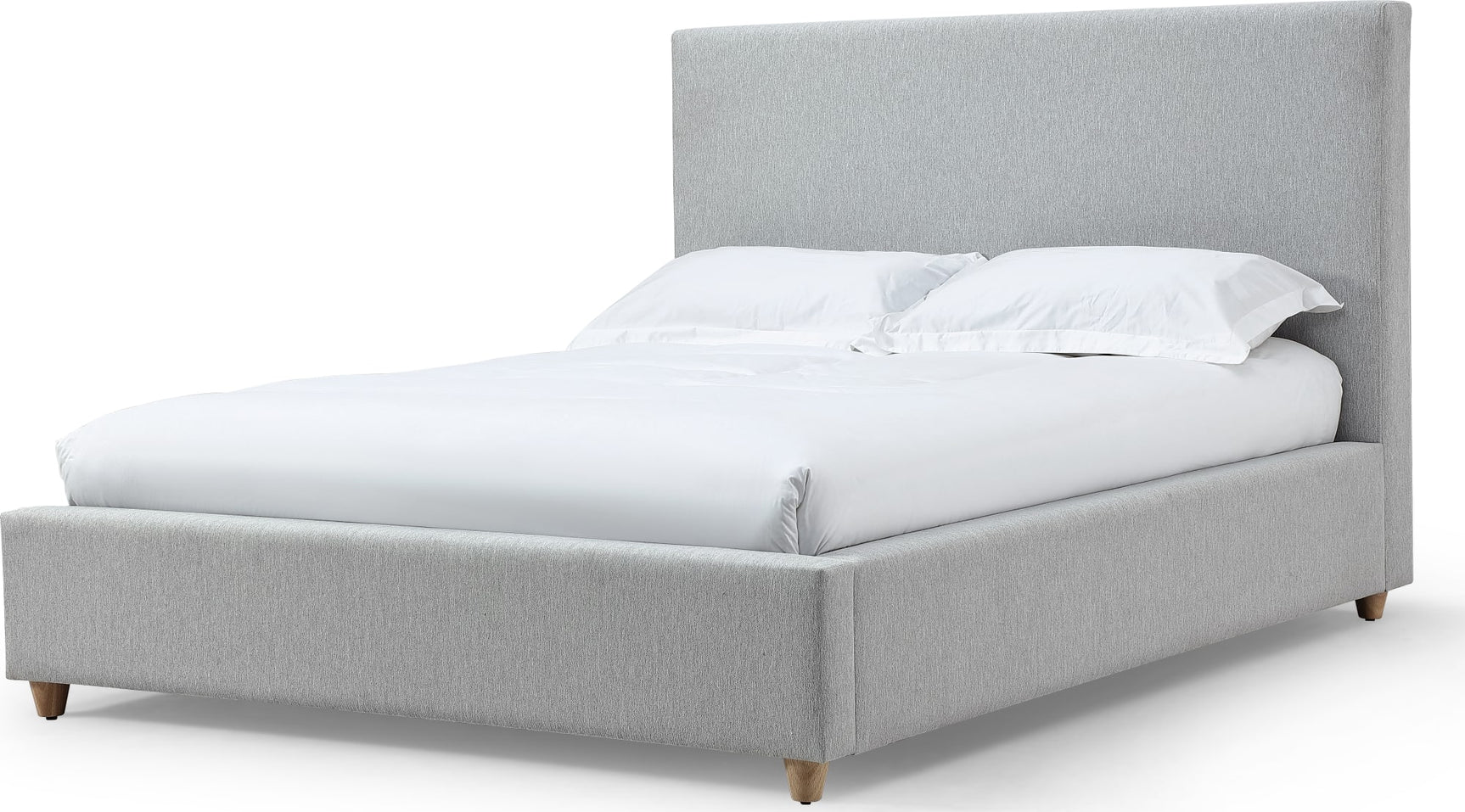 Olivia Linen Full Upholstered Platform Bed - Ornate Home