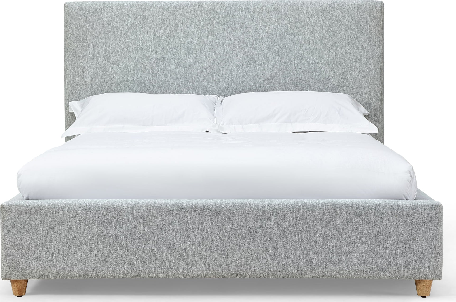 Olivia Linen King Upholstered Platform Bed - Ornate Home