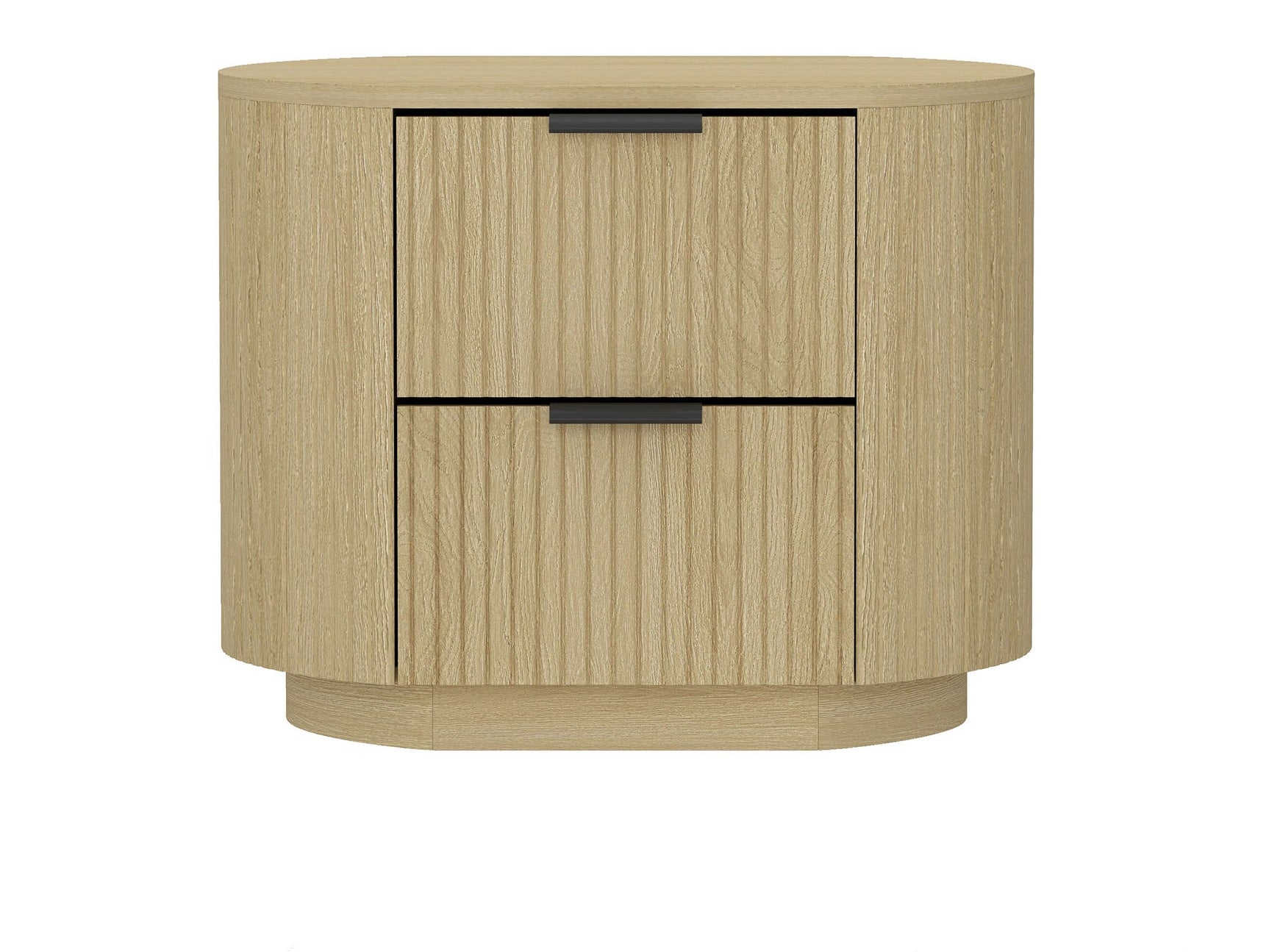 Olivia Nightstand in Natural Oak and Black - Ornate Home