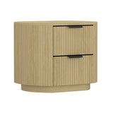 Olivia Nightstand in Natural Oak and Black - Ornate Home