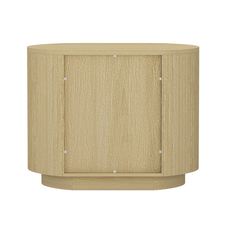 Olivia Nightstand in Natural Oak and Black (set of 2) - Ornate Home