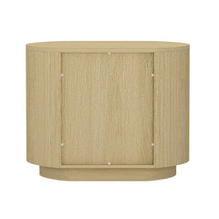 Olivia Nightstand in Natural Oak and Gold - Ornate Home
