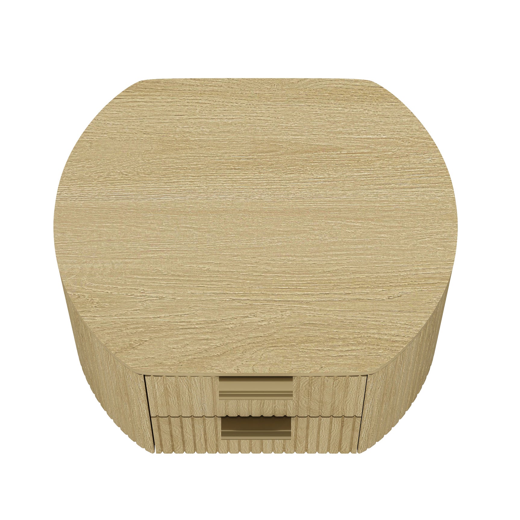 Olivia Nightstand in Natural Oak and Gold - Ornate Home