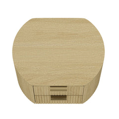 Olivia Nightstand in Natural Oak and Gold - Ornate Home